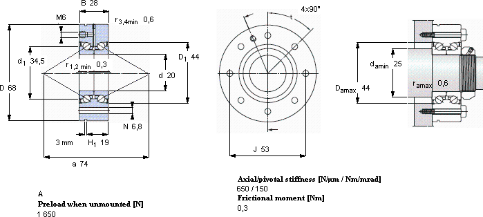 SKFBEAM 020068-2RS/PE軸承圖紙