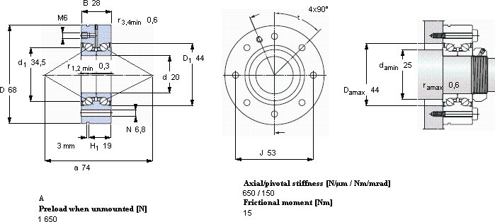 SKFBEAM 020068-2Z/PE軸承圖紙
