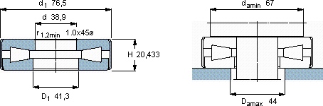 SKF634059軸承圖紙
