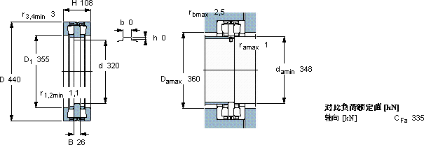 SKF353102 A軸承圖紙