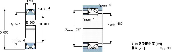 SKF353106 D軸承圖紙