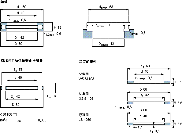 SKF81108 TN軸承圖紙