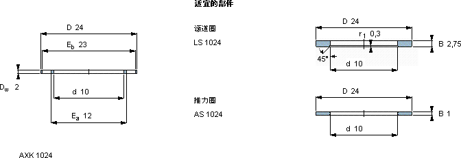 SKFAXK 1024軸承圖紙