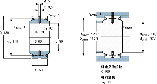 SKFGE 90 ES-2RS軸承圖紙