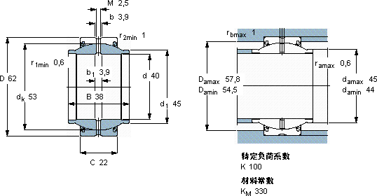 SKFGEM 40 ES-2RS軸承圖紙