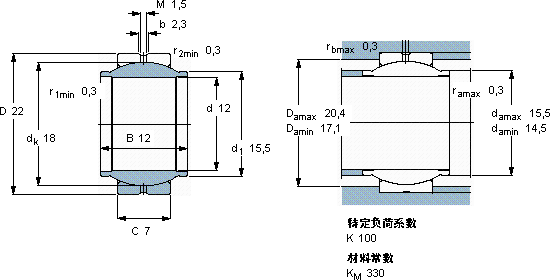 SKFGEG 12 ESA軸承圖紙