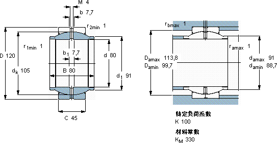 SKFGEG 80 ES軸承圖紙