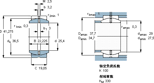 SKFGEZ 100 ES軸承圖紙