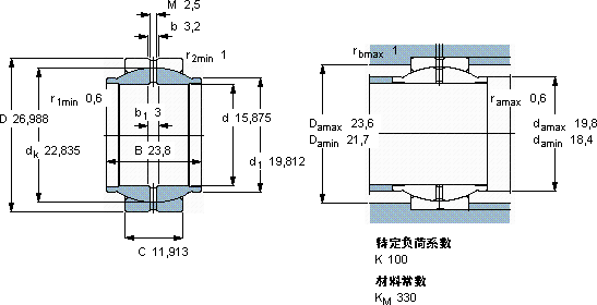 SKFGEZM 010 ES軸承圖紙