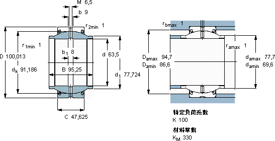 SKFGEZM 208 ES-2RS軸承圖紙