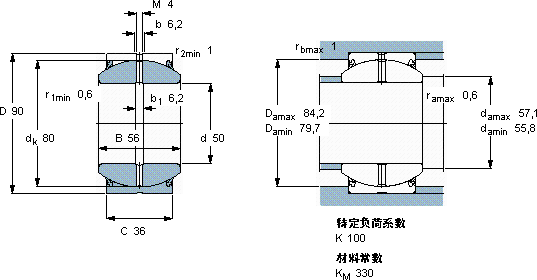 SKFGEH 50 ES-2LS軸承圖紙