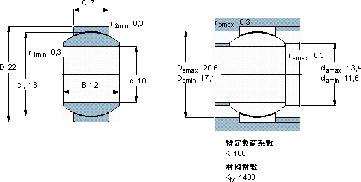 SKFGEH 10 C軸承圖紙