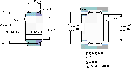 SKFGEZ 204 TXE-2LS軸承圖紙