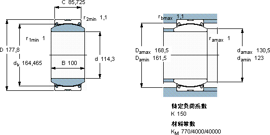 SKFGEZ 408 TXA-2LS軸承圖紙