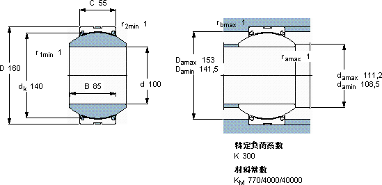 SKFGEH 100 TXG3A-2LS軸承圖紙