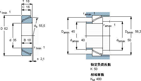 SKFGAC 35 F軸承圖紙