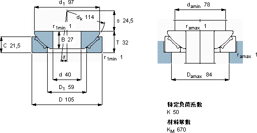 SKFGX 40 F軸承圖紙