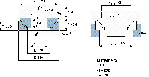 SKFGX 50 F軸承圖紙