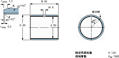 SKFPCM 808540 M軸承圖紙