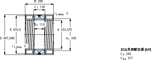 SKFBVNB 328584/HA1軸承圖紙
