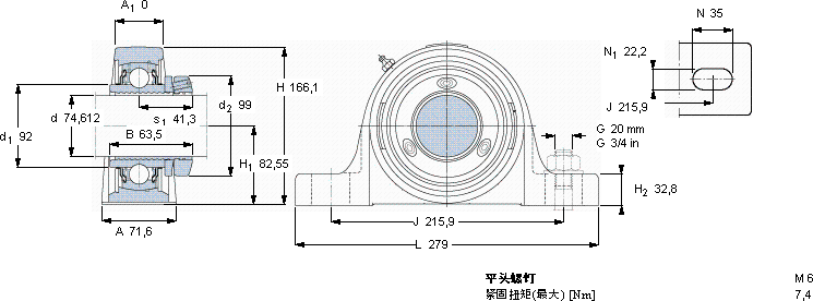 SKFSY 2.15/16 PF/AH軸承圖紙