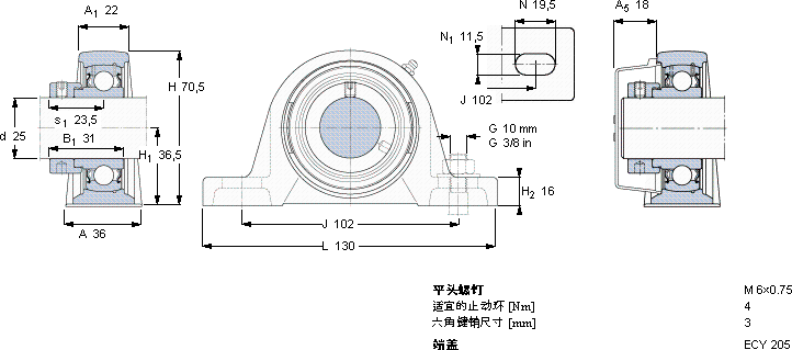 SKFSY 25 FM軸承圖紙