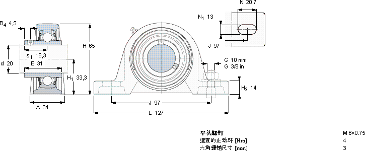 SKFSYJ 20 TF軸承圖紙