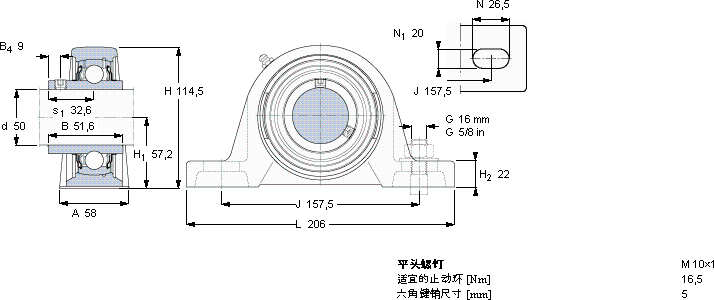 SKFSYJ 50 TF軸承圖紙