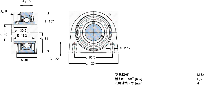 SKFSYF 45 TF軸承圖紙