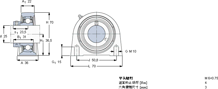 SKFSYF 25 FM軸承圖紙