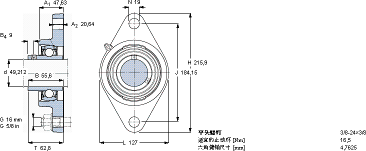 SKFFYTM 1.15/16 TF軸承圖紙