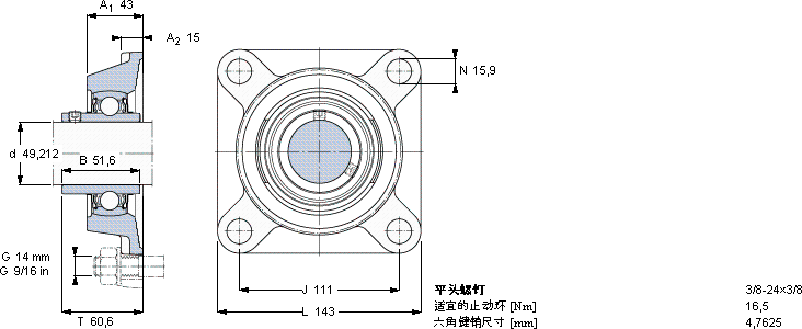 SKFFY 1.15/16 TF/VA201軸承圖紙