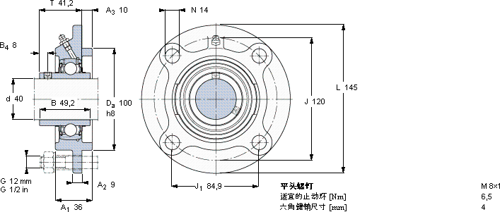 SKFFYC 40 TF軸承圖紙