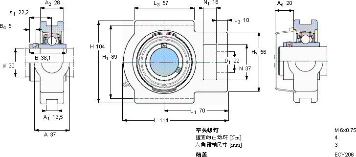 SKFTU 30 TF軸承圖紙