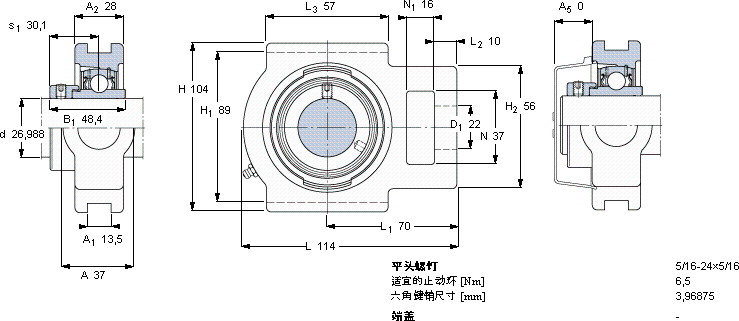 SKFTU 1.1/16 WF軸承圖紙