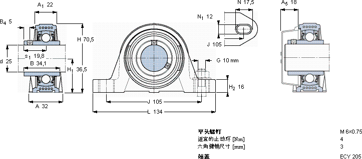 SKFSYK 25 TF軸承圖紙