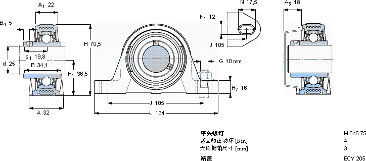 SKFSYK 25 TR軸承圖紙