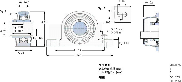 SKFSYL 25 TH軸承圖紙