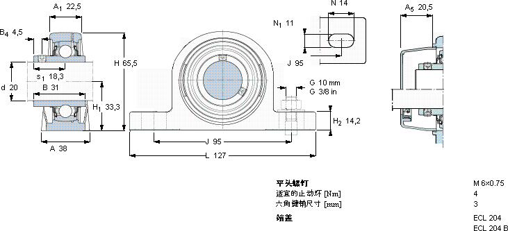 SKFSYL 20 TR/VE495軸承圖紙