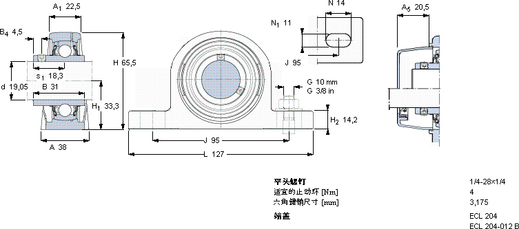 SKFSYL 3/4 TH軸承圖紙