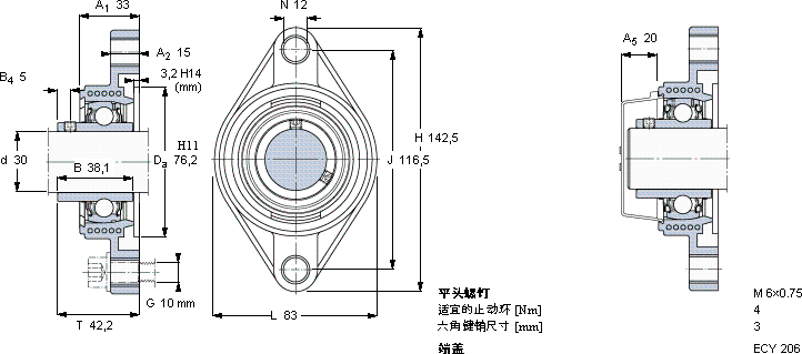 SKFFYTBK 30 TF軸承圖紙