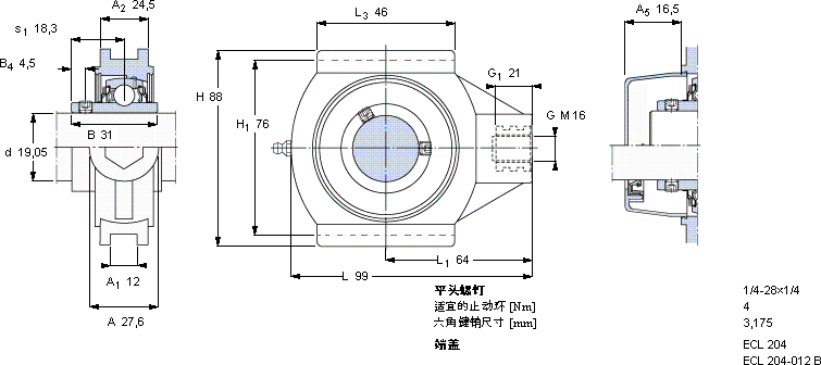 SKFTUL 3/4 TH軸承圖紙