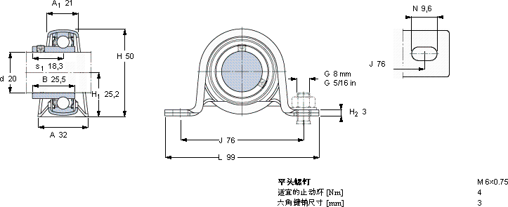 SKFP 20 RM軸承圖紙
