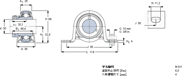 SKFP 30 WF軸承圖紙