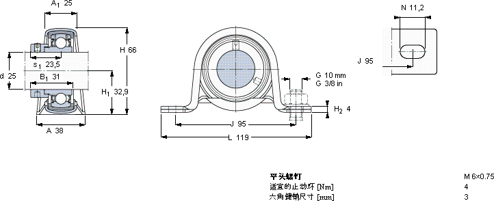 SKFP 62 R-25 FM軸承圖紙