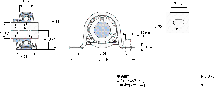 SKFP 62 R-1. FM軸承圖紙