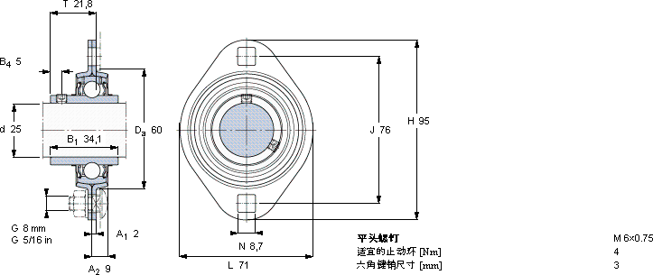 SKFPFT 25 TF軸承圖紙