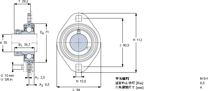 SKFPFT 30 FM軸承圖紙
