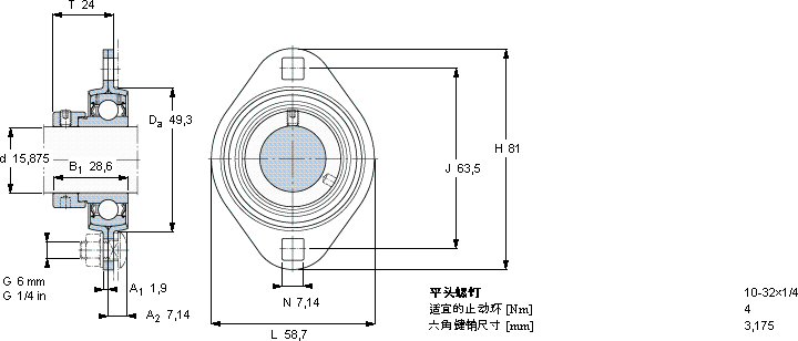SKFFT 5/8 FM軸承圖紙