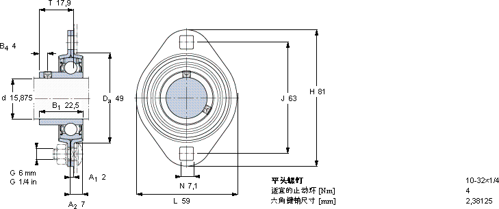 SKFPFT 5/8 RM軸承圖紙